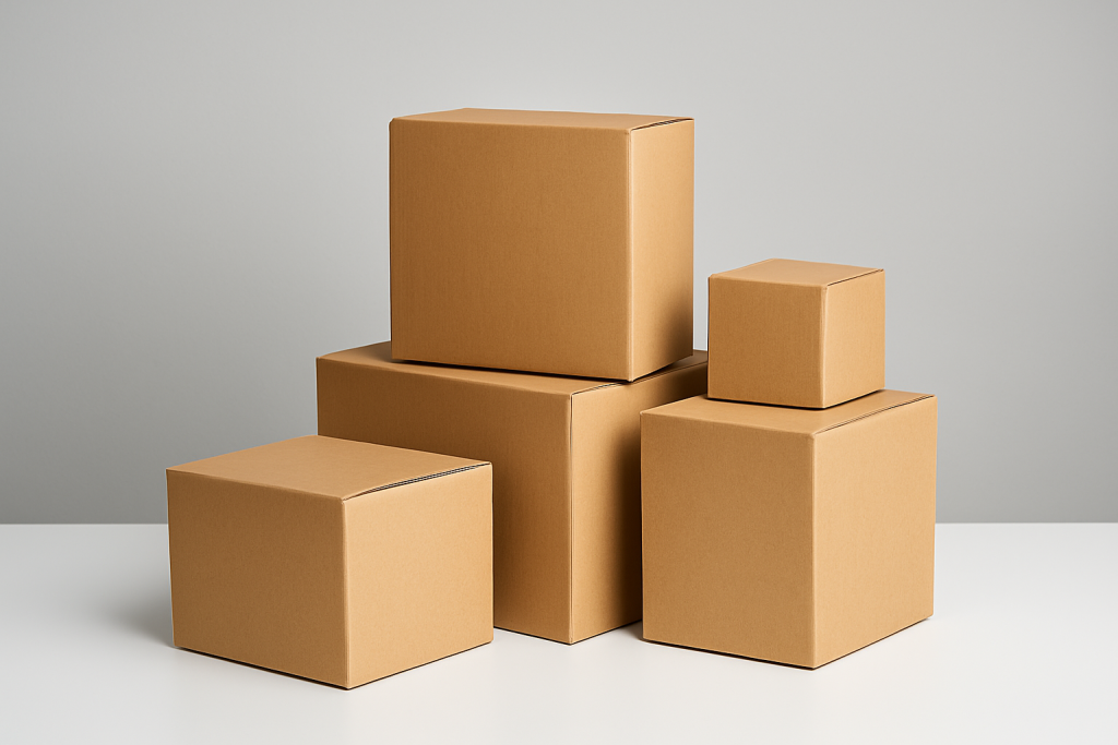 Corrugated cardboard boxes used for logistics and international packaging