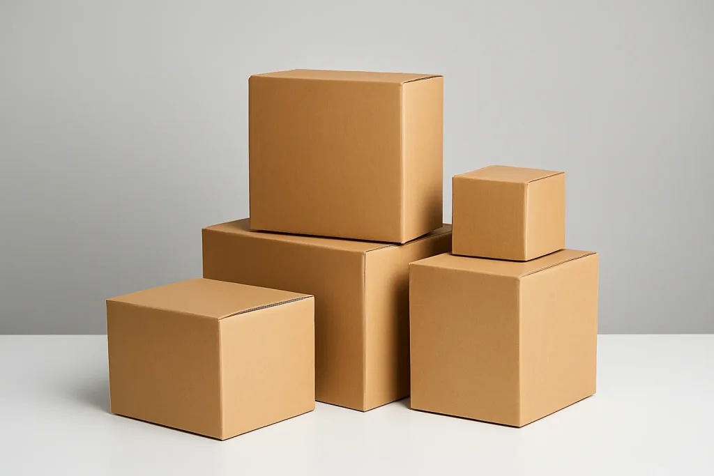 Corrugated cardboard boxes used for logistics and international packaging
