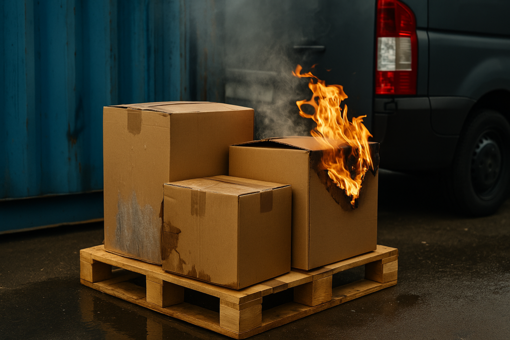 Cargo at risk of fire or collision – named perils insurance