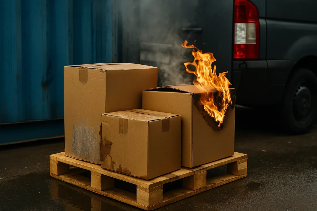 Cargo at risk of fire or collision – named perils insurance