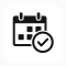 Calendar with checkmark icon for improved logistics planning
