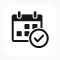 Calendar with checkmark icon for improved logistics planning