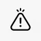 Black warning triangle icon for proactive shipment management and delay alerts